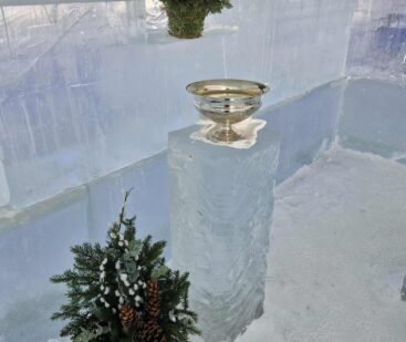 Inifrån Iskyrkan Foto: Vilhelmina Församling